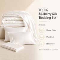 Housse de couette et taie d'oreiller en soie de mûrier pure à 100 %, sur mesure, taille Queen, ensemble de literie de luxe