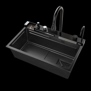 Fregadero de Cocina Inteligente con Pantalla LED Digital, Edición Mayorista, Multifunción, Cascada, Acero Inoxidable, Doble Cubeta con Dos Orificios - Product Image 6