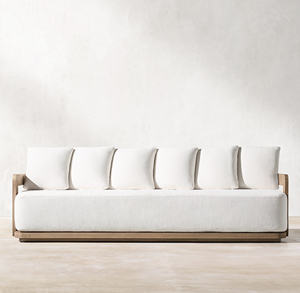 Set di Divani <span class=keywords><strong>da</strong></span> Giardino di Lusso <span class=keywords><strong>in</strong></span> Legno di <span class=keywords><strong>Teak</strong></span> per Hotel Moderni, <span class=keywords><strong>Mobili</strong></span> <span class=keywords><strong>da</strong></span> <span class=keywords><strong>Esterno</strong></span> <span class=keywords><strong>in</strong></span> Legno Massello Impermeabili per Resort e Patio - Product Image 4