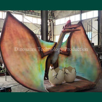 Décorations de dinosaures animatroniques volants sur mesure pour aire de jeux d'aventure, modèle de pterodactyle robotisé à vendre