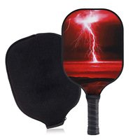 Raqueta de Pickleball de Fibra de Vidrio con Placa de Pluma, Certificada por la USAPA, Núcleo de PP Honeycomb, Set de Fibra de Carbono para Escuela