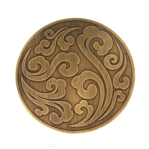 Decoración de pared circular de latón de estilo antiguo chino con grabado de nubes para decoración del hogar - Product Image 5