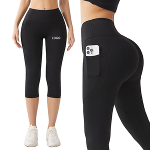 Women's High Waist Solid Breathable Yoga <b>Leggings</b> with Tummy Control for Workout Running Gym-Spandex/<b>Nylon</b> Material - Product Image 3