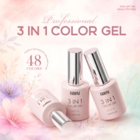 Vernis Gel Couleur 3-en-1, 48 Couleurs, à Dissoudre, UV/LED, Fournisseur d'Usine, Vente en Gros, Marque Privée, Sans HEMA ni TPO, pour Salons de Manucure