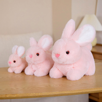 Vente en gros de poupée en peluche de lapin de simulation mignon lapin unisexe réaliste rempli de coton PP cadeau de Pâques pour les filles