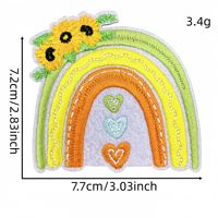 Patchs thermocollants brodés thème tournesol en gros, appliques gnome, arc-en-ciel, papillon, camion pour vêtements, sacs, décoration DIY