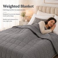 Couverture lestée thérapeutique matelassée 8 kg en polyester respirant avec billes de verre, personnalisable OEM/ODM, idéale pour les voyages en avion, portable