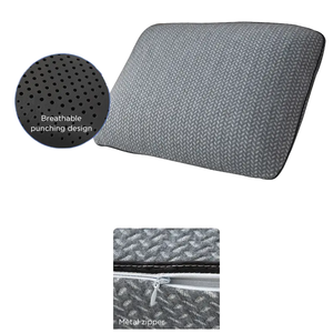 Berfa Pillow Modern <b>Memory</b> <b>Foam</b> Anti-Snore Cervical Support Bed Pillow Removable Pillowcase Breathable Eco-Friendly 100% Bamboo - Product Image 1
