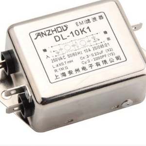 Filtre EMI dl-10k1 <span class=keywords><strong>250V</strong></span> <span class=keywords><strong>10A</strong></span> filtre de puissance haute performance à deux sections - Product Image 1