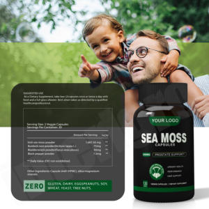 Capsule d'extrait de mousse de mer OEM Shilajit Capsules de mousse de mer naturelle de haute qualité avec marque privée - Product Image 5