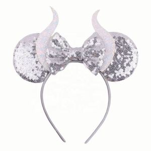 ที่คาดผมฮาโลวีนปีศาจหูหนูผู้หญิง & เด็กอุปกรณ์แต่งผมคอสเพลย์วัสดุแวววาวหนึ่งขนาดเหมาะกับทุกคน - Product Image 5