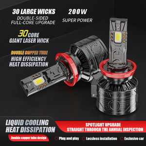 200w הוביל אור פנס קנבוס מפענח כפול נחושת צינור ערפל נורות עם מאוורר אוטומטי - Product Image 3