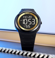 Montre-bracelet sport de luxe pour homme SKMEI 2462, affichage LED, alarme, chronographe, bracelet en silicone, étanche 3 BAR, cadeau, chronographe