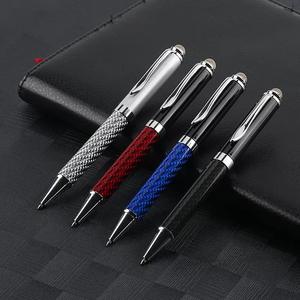 Stampato Imprinted logo aziendale firma in fibra di carbonio Biros rullare <span class=keywords><strong>penne</strong></span> a sfera per <span class=keywords><strong>regalo</strong></span> promozionale in fibra di carbonio rossa - Product Image 1