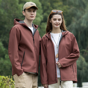 Unisex OEM Softshell Jacket for Autumn Spring Mesh Lined Waterproof Outdoor Windbreaker With Full Zip Casual Style <strong>Wind</strong> <strong>Breaker</strong> - Product Image 4