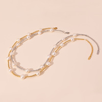 Collier élégant fait main en perles d'eau douce naturelles Gaovo, plaqué or 18 carats, délicat, résistant au ternissement, bijoux pour femmes