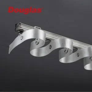 Douglas S Shape Track Eco-friendly S Ripple Fold Pleated Belt White Snake Curtain Tapes With Eyelets Buckle Curtain Ring Tape