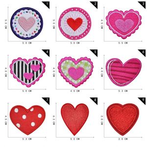 Various Style of Embroidered Heart Patches With Iron on Backing - Product Image 2