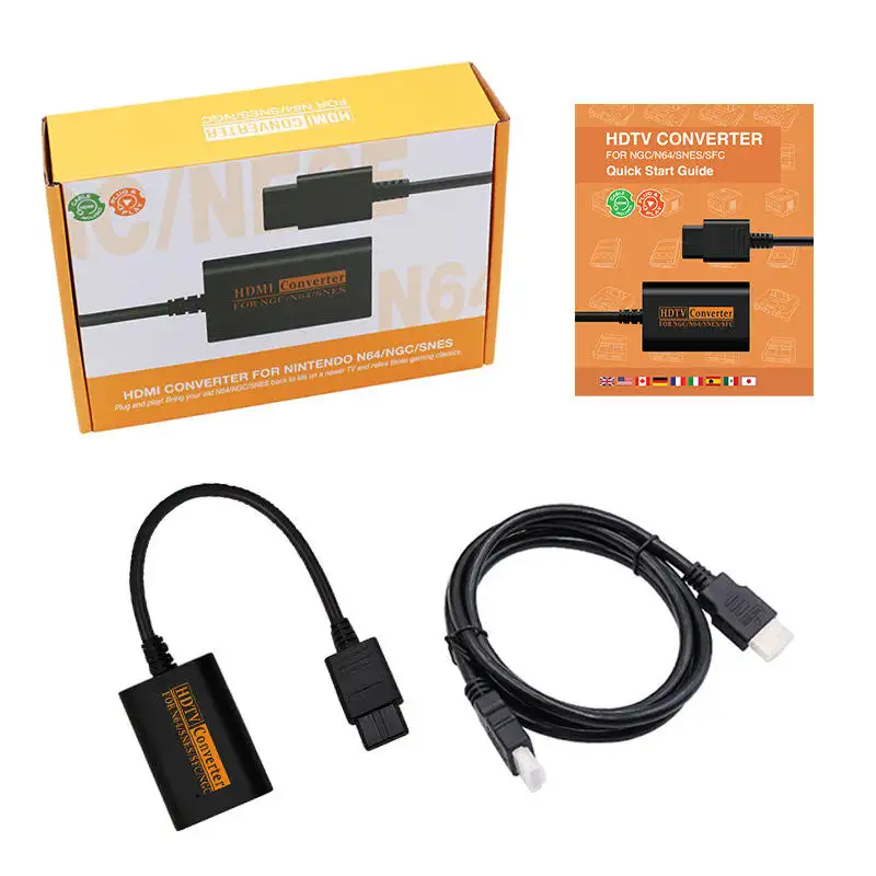 Übertragungskabel für SNES SFC Spielkonsole zu Fernsehempfänger 1080P-Adapter für Nintendo N64 HDMIes Konverter