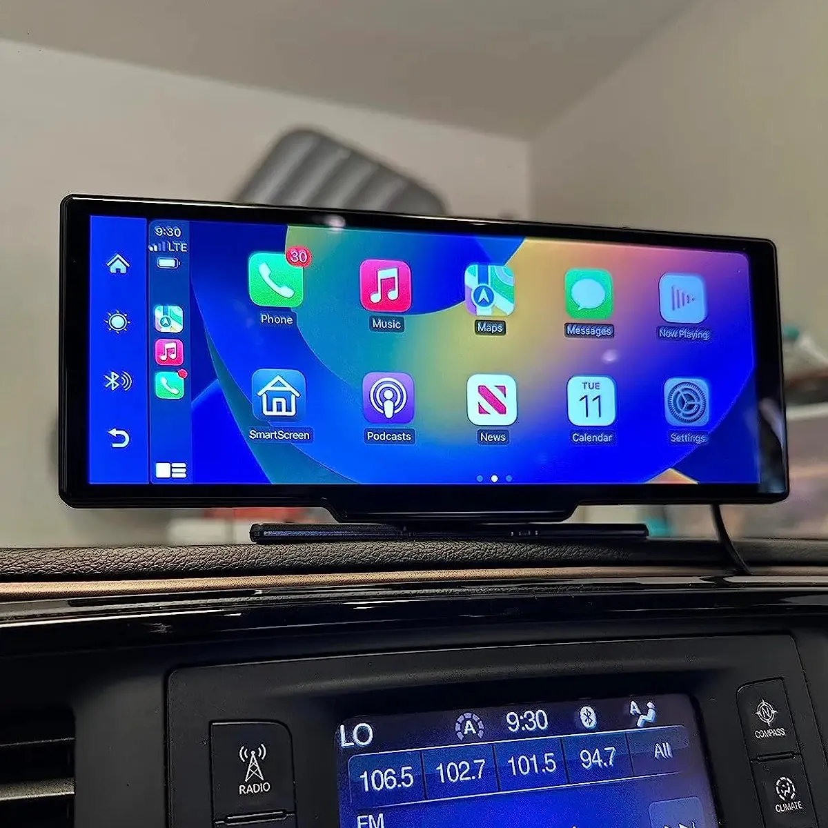 Joyeauto pemutar MP5 layar sentuh mobil, 10 inci cermin Tautan FM TF Carplay Android auto