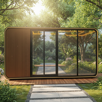 Maison conteneur multifonctionnelle de luxe de 5,8 mètres en forme de pomme, avec panneau métallique gaufré respirant - Villa mobile portable résidentielle