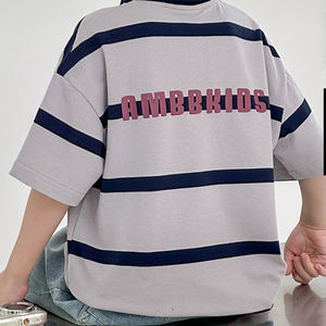 เสื้อโปโลเด็กผู้ชาย แขนสั้น ลายทาง ปักตัวอักษร คอปก ผ้าฝ้ายแท้ รุ่นซัมเมอร์ 2026 แฟชั่นสีสันตัดกัน - Product Image 2