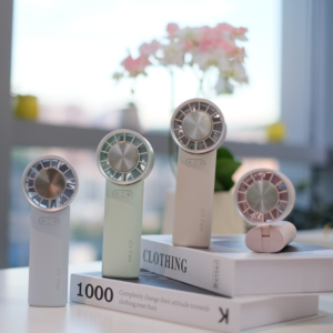 พัดลมพกพาแบบพับได้ เงียบ สีสันตามสั่ง พร้อมสายคล้องคอ สำหรับใช้ในบ้านและนอกบ้าน - Product Image 2