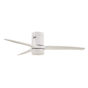 Ventilador de Techo Eléctrico de Madera Sólida con Control Remoto, Acabado en Níquel Cepillado Cromado, 52 Pulgadas, 3 Aspas, Diseño Silencioso para Uso Doméstico - Product Image 1
