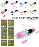 Kayak monoplace avec siège réglable et sac flottant, ensemble complet pour la pêche, fabriqué en Chine par Lumark, vente chaude
