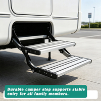 Marchepied électrique RV JDA à double couche en alliage d'aluminium pliable pour camping-car, caravane, remorque, antidérapant, accessoire RV