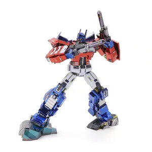 لعب مجسمات ألغاز معدنية ثلاثية الأبعاد Transformers Optimus Primes إصدار هزلي يمكنك تركيبها بنفسك