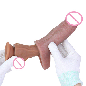 S8149 Best Selling Skin Tone Penis Extension Sleeve Platinum Silicone Male Enhancement Sleeve <b>Dropshipping</b> Available - Product Image 3