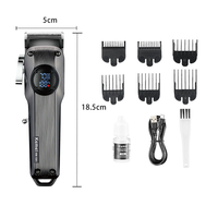 Tondeuse et rasoir KEMEI KM-1551 avec écran numérique pour usage domestique et professionnels (salons de coiffure)