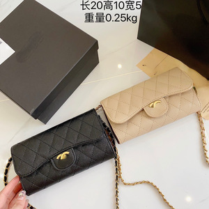 Porte-monnaie de créateur à chaîne, sacoche de téléphone en <span class=keywords><strong>cuir</strong></span> PU de luxe léger, vente en gros de portefeuilles courts et longs de marque pour femmes, tendance - Product Image 3