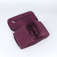 Sac de voyage pliable et portable pour le sport et les loisirs, grande capacité, avec fermeture éclair, couleur unie, en polyester, pour l'extérieur