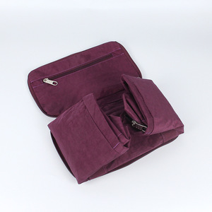 Portable Foldable Travel Duffel Bag Large Capacity Trolley Case Solid Color Outdoor Storage Bag Purple - Product Image 4