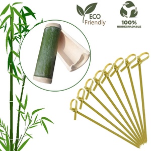 Stuzzicadenti in Legno di Bambù Ecologici, Monouso, Resistenti al Calore e ai Batteri, per Alimenti, Lisci, 12cm+, per Antipasti - Product Image 6