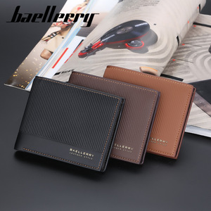 Baellerry Men's Wallet <b>Slim</b> Horizontal PU Leather <b>Card</b> <b>Holder</b> 7 Inch Multifunctional Everyday Use - Product Image 1