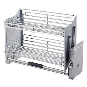 Cesta extraíble ajustable para instalación en gabinete de pared con cesta de almacenamiento con amortiguación - Product Image 5