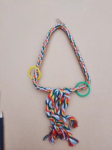 Uccello triangolo corda altalena pesce persico colorato giocattolo da masticare per pappagalli Budgie Parakeet <span class=keywords><strong>Cockatiel</strong></span> <span class=keywords><strong>Cockatoo</strong></span> - Product Image 6