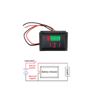 Voltmètre à affichage LED étanche, indicateur de niveau de charge de la batterie de voiture, 12V 24V 36V 72V, batteries au lithium, modules électroniques, kits