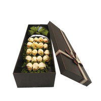Boîte à fleurs en papier de luxe pour la Saint-Valentin Boîtes d'emballage de fleurs en forme de coeur pour la fête des mères avec fenêtre transparente en PVC