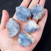 Cristal naturel de guérison en grappe de quartz géode célestite bleue en gros pour la décoration de la maison, autres métiers de cristal