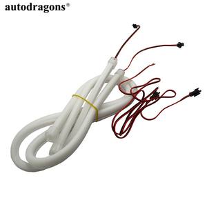 Autodragons Striscia LED Flessibile per Fari Diurni con Effetto Occhio d'Angelo Commutabile 30CM 45CM 60CM 85CM Luce Decorativa DRL - Product Image 4