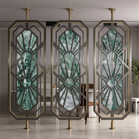Paravent décoratif zen en acier inoxydable 304 découpé au laser, séparateur de pièce, panneau mural méditatif et apaisant pour mariage et hôtel