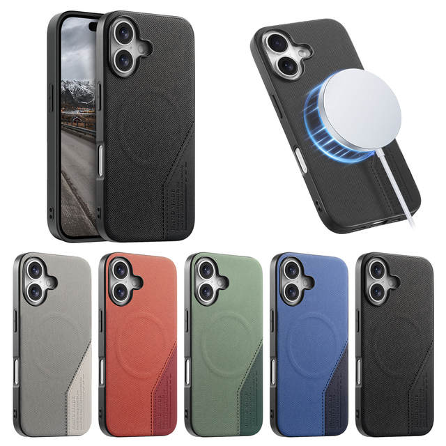 For iPhone 18 Pro Max Case Magnetic Fabric Texture Business Luxury Shockproof Protective Cover Compatible with iPhone 17 16 15