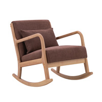 Fauteuil à bascule Guansong en bois massif, design minimaliste, écologique et durable pour salon et chambre à coucher (vente en gros)