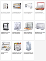 Vitrine chauffante pour aliments en verre commercial avec eau chaude pour la restauration, pizza, pâtisserie, chauffe-patties