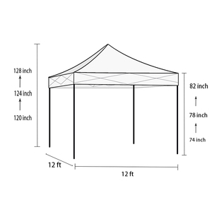 Mái Che Thương Mại Triển Lãm Ngoài Trời, Mái Che Nắng Tức Thì Trong Hiên, Lều Thương Mại Gấp Gọn 12X12' - Product Image 3