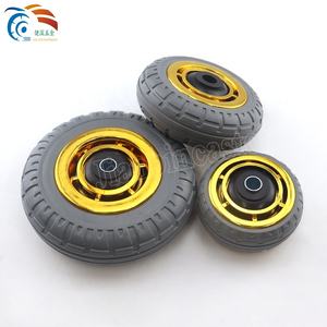 5 Zoll Trolley Grey Elastic Rubber Wheel <span class=keywords><strong>Caster</strong></span> für Industrie räder Gerüste - Product Image 5